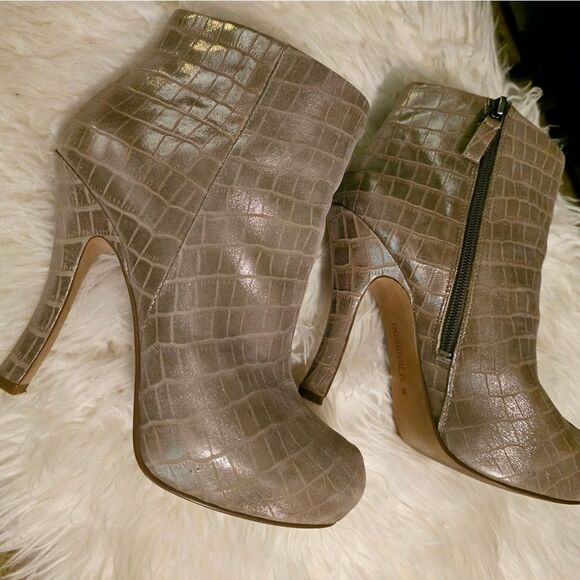 ROSE GOLD PLATFORM BOOTIES - Picture 4 of 9